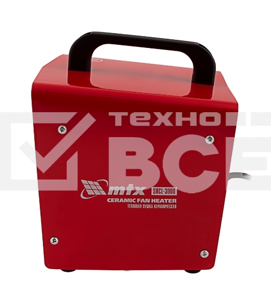 Тепловая пушка керамическая MTX SHCL-3000, квадратная, 230 В, 480 м3/ч, 1/3 кВт