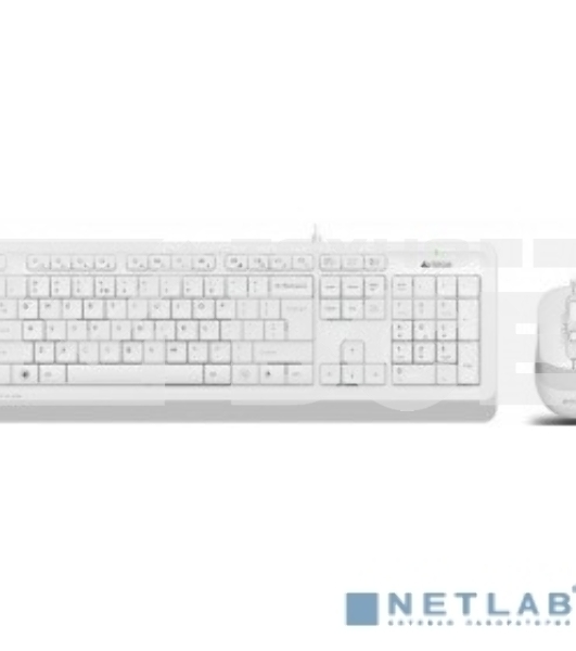 Клавиатура + мышь A4Tech Fstyler F1010 клав:белый/серый мышь:белый/серый USB Multimedia