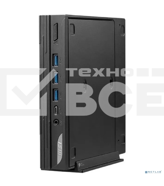 Компьютер MSI Pro DP10 12M Mini Core i5-1235U (1.3GHz), 8Gb DDR4 SO-DIMM, 512GB SSD M.2, Intel UHD Graphics 730, noDVD, WiFi, BT, 120W, VESA, COM Port, noOS, 1y war-ty