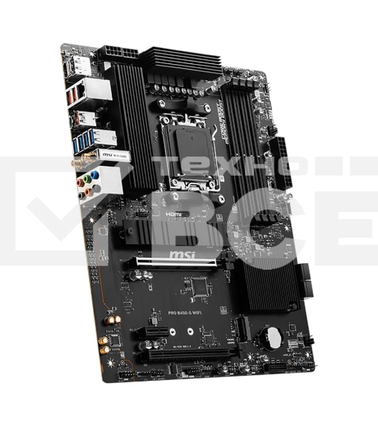 Материнская плата MSI PRO B650-S WIFI, AM5, AMD B650, 4xDDR5, 4xSATA, 2xM.2, 1xPCI-E 4.0 x16, 1xPCI-E 4.0 x4, 1xHDMI, 1xDP, 1x2.5Gb LAN, 3xUSB 3.2 Gen 1, 3xUSB 3.2 Gen 2, 6x3.5 мм, 7.1, Standard-ATX