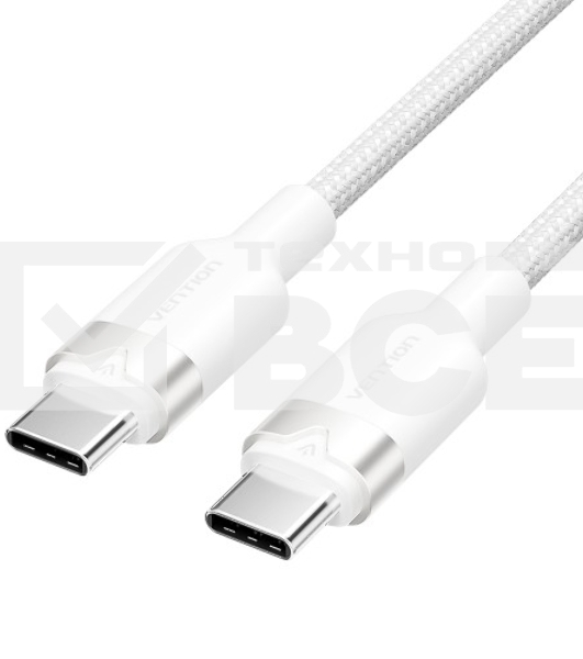 Кабель Vention USB 2.0 CM/CM - 1м. Белый 3А PD60W
