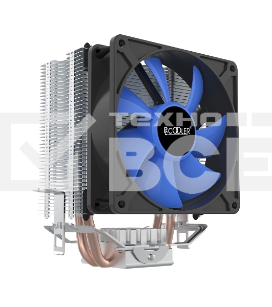 Кулер PCCooler S93 V2 S775/115X/AM2/AM3/AM4/FM1/FM2 (40 шт/кор, TDP 102W, вент-р 90мм, 2 тепловые трубки 6мм, 2200RPM, 22dBa)