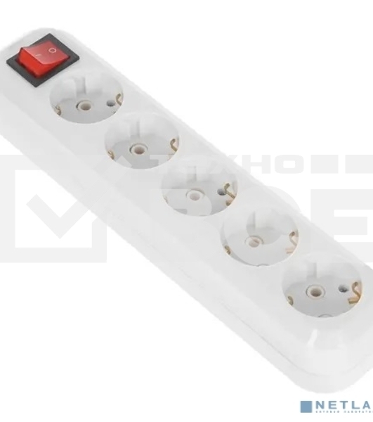 Сетевой фильтр 5bites SP5W-330 5S, 3x1.5мм2, 16A, ABS, 3M, белый