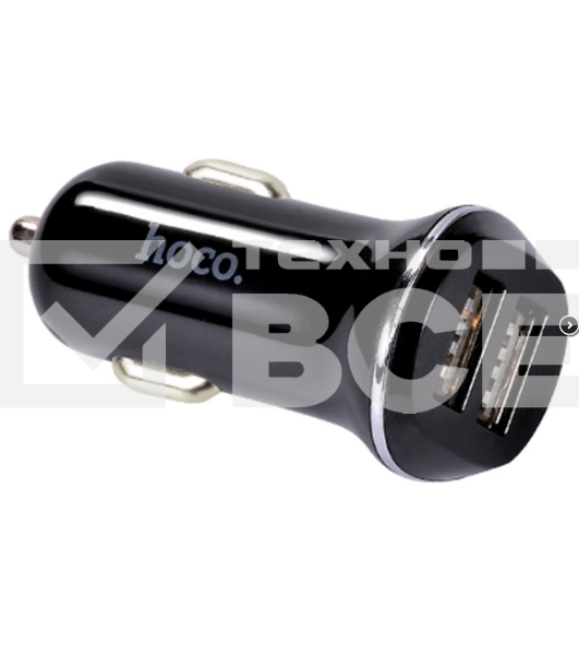 Автомобильная зарядка HOCO Z1 2xUSB, 2.1A, 11W, черный