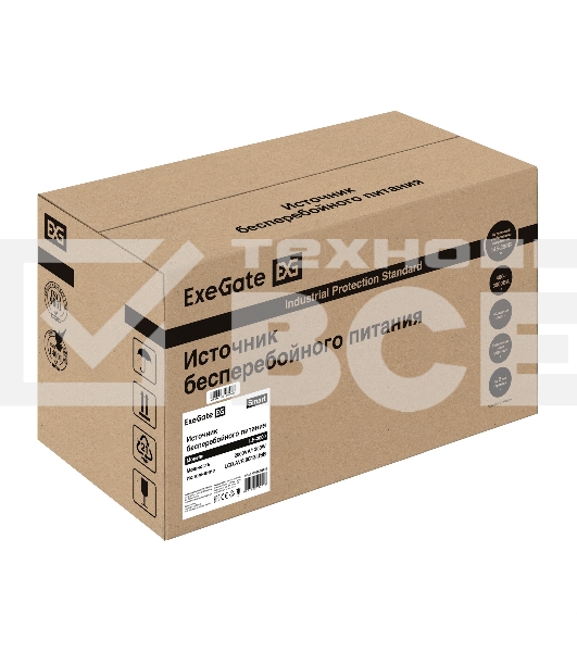 Источник бесперебойного питания ExeGate Smart LB-2000.LCD.AVR.8C13.USB (2000VA/1200W, цветной LCD, AVR, 8*C13, USB, батарея 12V 9Ah - 2 шт., металлический корпус, Black)