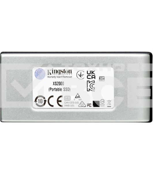 Внешний SSD Kingston XS2000, 1TB, USB 3.2 Gen 2x2 Type-C, R/W 2000/2000, серебристый
