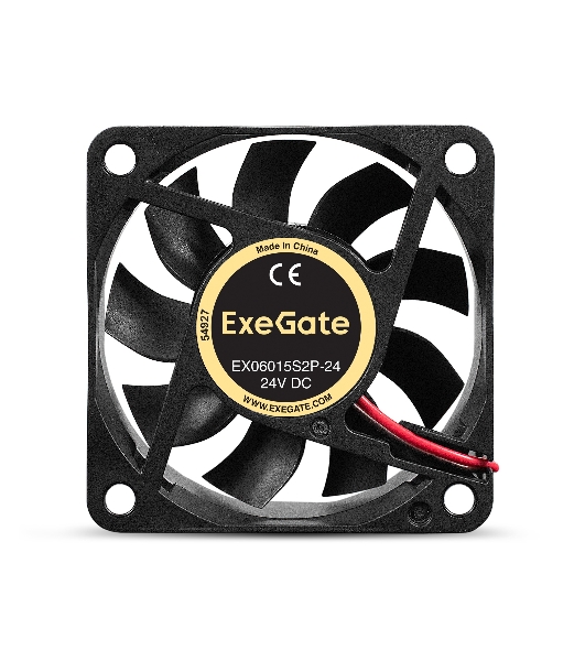 Вентилятор 24В DC ExeGate EX06015S2P-24 (60x60x15 мм, Sleeve bearing (подшипник скольжения), 2pin, 4800RPM, 34dBA)