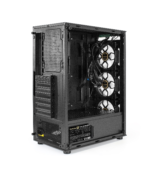 Компьютерный корпус Miditower ExeGate i3 BASE-NPX600 (ATX, БП 600NPX с вент. 12 см, с окном, 1*USB+1*USB 3.0, аудио, 4 вент. 12см с RGb подсветкой)