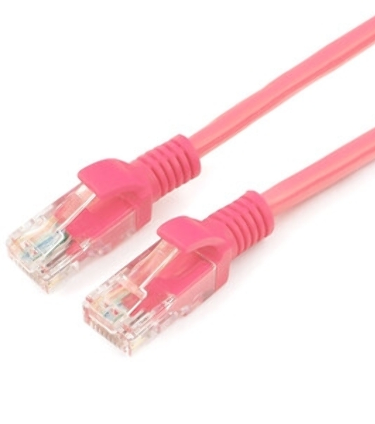 Патч-корд UTP Cablexpert cat.5e, 3м, литой, многожильный, розовый