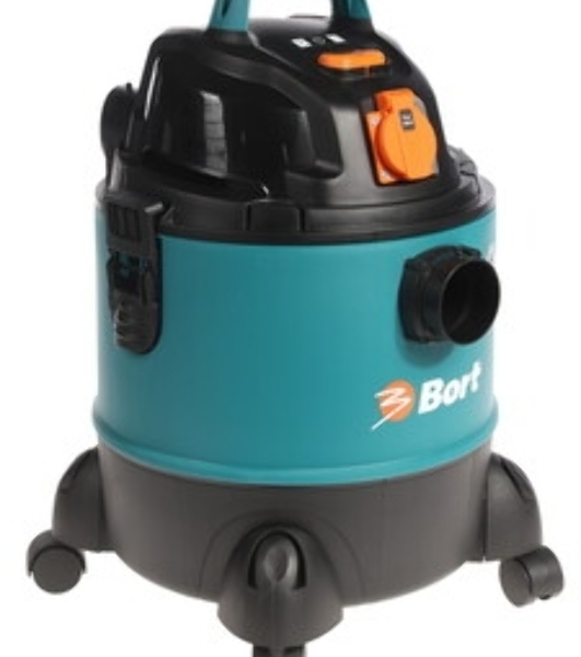 Строительный пылесос Bort BSS-1220-Pro синий, 250/1250 Вт, уборка сухая/влажная, пылесборник контейнер, 20 л