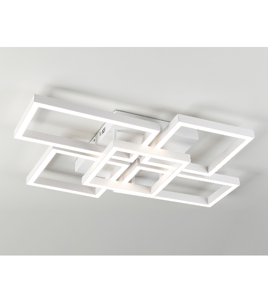 Потолочный светодиодный светильник Ambrella light FA1011/4+1 WH белый 90W 3000K-6400K 710*490*95 (ПДУ ИК)