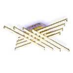 Потолочный светодиодный светильник Ambrella light FL6263 GD золото 115W 3000K-6400K+RGB 810*810*130 (ПДУ ИК), фото12