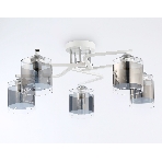 Светильник Ambrella light TR303219/5 WH/CH/SM белый/хром/дымчатый E27*5 max 60W D580*250, фото4