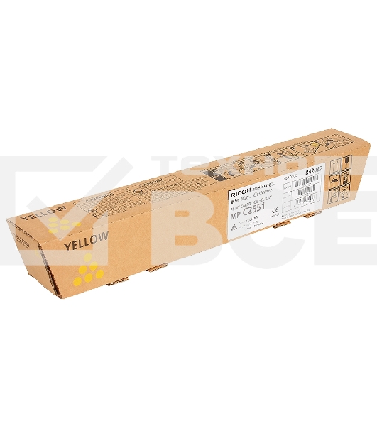 Картридж лазерный желтый тип MPC2551HE для Ricoh Aficio MPC2050/C2550/С2051/С2551 (9500стр)
