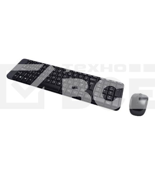Клавиатура + мышь Logitech MK220 клав:черный мышь:черный USB беспроводная