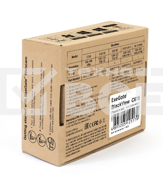 Веб-камера ExeGate EX287388RUS BlackView C615 FullHD Tripod (матрица 1/3