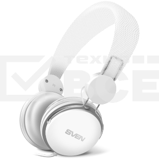 Наушники SVEN AP-321M, белый (микрофон,1,2 м)
