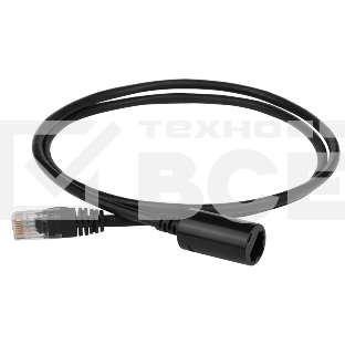 Удлинитель патч-корда UTP кат.5E, розетка RJ45 - вилка RJ-45, 1.0 м, серый