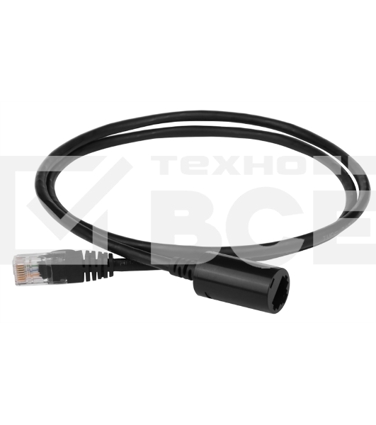 Удлинитель патч-корда UTP кат.5E, розетка RJ45 - вилка RJ-45, 1.0 м, серый