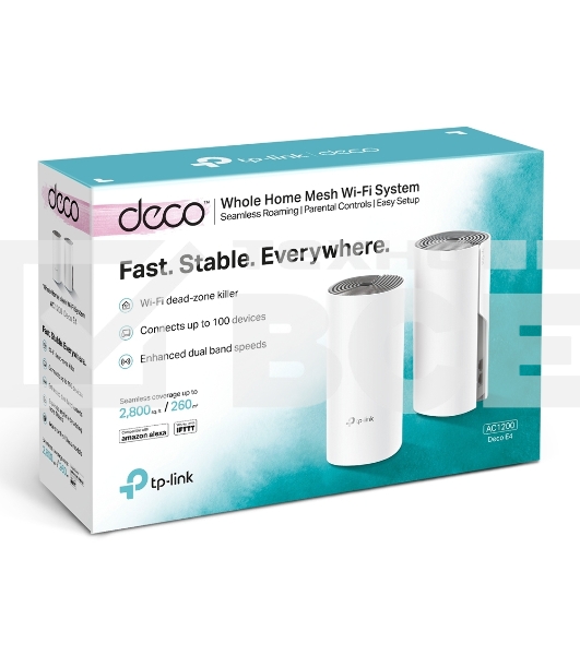 Роутер TP-Link DECO E4(2-PACK) AC1200 Домашняя Mesh Wi-Fi система