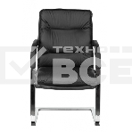 Кресло офисное Бюрократ T-9927SL-LOW-V/BLACK черный, кожа, на полозьях, фото3