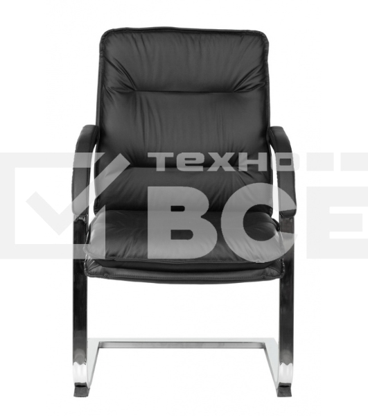 Кресло офисное Бюрократ T-9927SL-LOW-V/BLACK черный, кожа, на полозьях