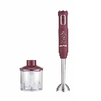 Блендер погружной Willmark WHB-1250PS (500Вт,рег.скор,турбо режим,Soft touch, измельчитель,бордовый), фото 1