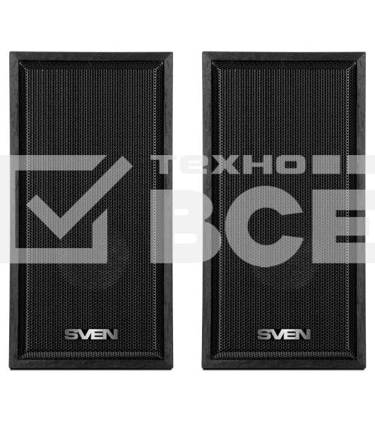 Колонки 2.0 (2x3W, USB+БП) дерево, black SVEN SPS-509