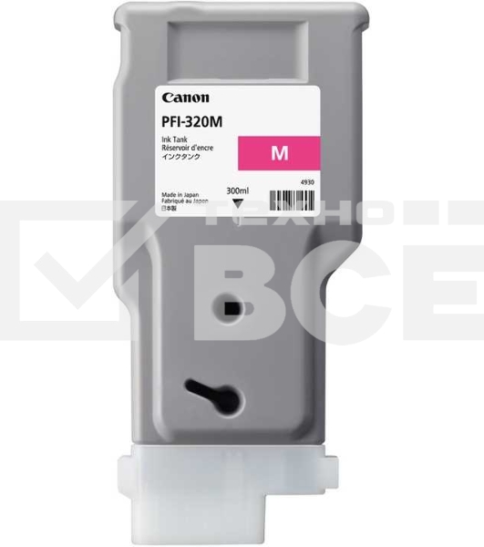 Картридж струйный Canon PFI-320 M 2892C001 пурпурный (300мл) для Canon Canon imagePROGRAF TM-200/205