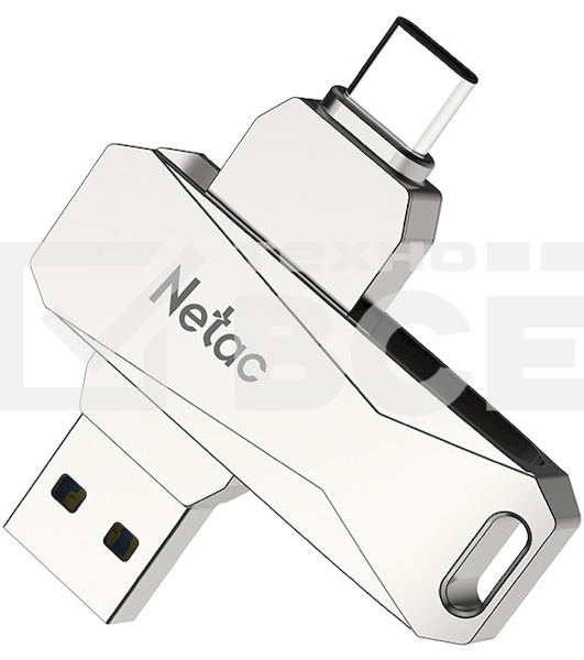 Флеш диск USB Drive Netac U782C NT03U782C-128G-30PN dual USB3.0+TypeC 128GB, retail version