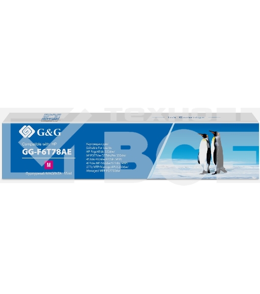 Картридж струйный G&G GG-F6T78AE 913A пурпурный (55 мл) для HP PW 352dw/377dw/Pro 477dw/452dw