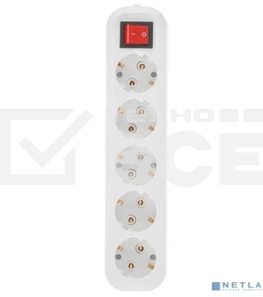 Сетевой фильтр 5bites SP5W-330 5S, 3x1.5мм2, 16A, ABS, 3M, белый