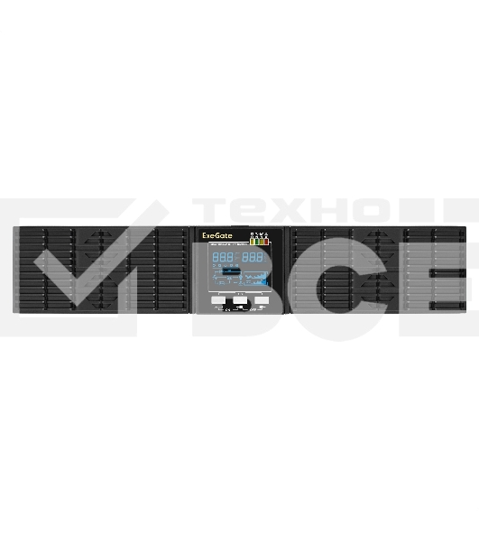 Источник бесперебойного питания On-line ExeGate PowerExpert ULS-2000.LCD.AVR.6C13.USB.RS232.SNMP.BC.2U <2000VA/2000W, On-Line, PF=1, LCD, 6*C13, RS232, USB, SNMP-slot, встроенные батареи 12V 7.2Ah - 6шт, батарейный коннектор, подключение до 4 внешних бата