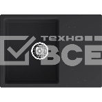 Мойка URBAN 668L black 1-чаша+крыло 680*490мм, монтаж: врезной, материал: кварц, цвет: черный, фото4