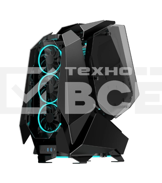Корпус без блока питания JONSBO MOD-5, Full-Tower, TG, no fans, 2xUSB-A 3.0 + 1xUSB-C 3.2, ATX, mATX, mITX Black