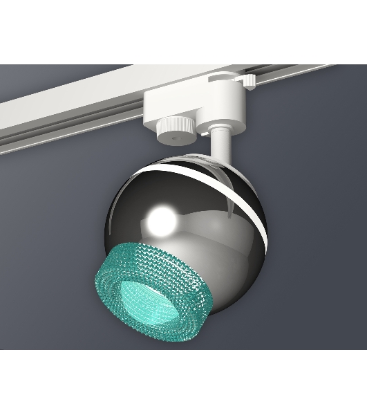 Светильник Ambrella light XT1104004 PSL/BL серебро полированное/голубой GU5.3 LED 3W 4200K (A2520, C1104, N7194)