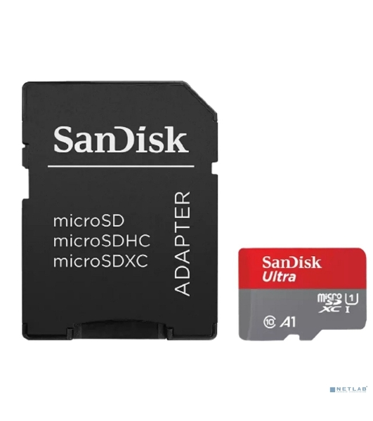 Флеш карта microSDXC 64GB SanDisk Ultra Class 10, UHS-I, R 140 МБ/с