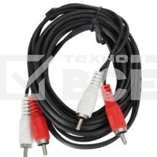 Кабель аудио Ningbo JAAC024-1.5 2хRCA (m)/2хRCA (m) 1.5м. черный