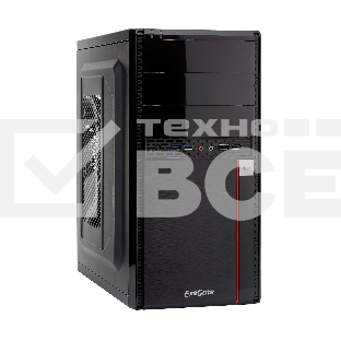 Корпус Exegate EX277435RUS Minitower MA-371X Black, mATX UN400, 120мм 2*USB+2*USB3.0, Audio
