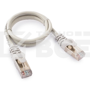 Патч-корд FTP Cablexpert кат.5e, 0.5м, литой, многожильный (серый)