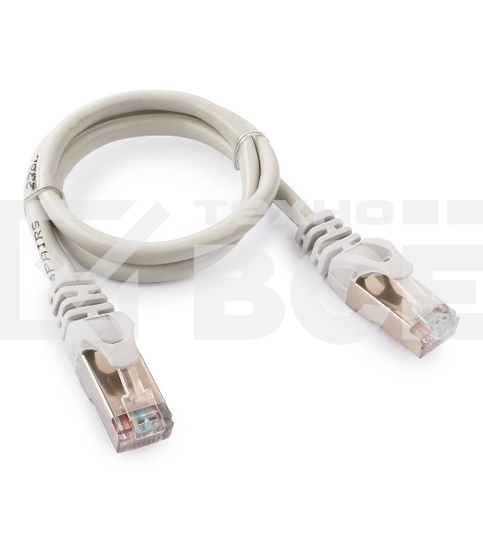 Патч-корд FTP Cablexpert кат.5e, 0.5м, литой, многожильный (серый)