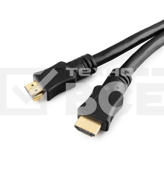 Кабель Cablexpert HDMI CC-HDMI4-20M, 19M/19M, v2.0, медь, позол.разъемы, экран, 20м, черный, пакет