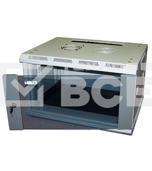 Шкаф настенный 2, 18U 600x450, стеклянная дверь