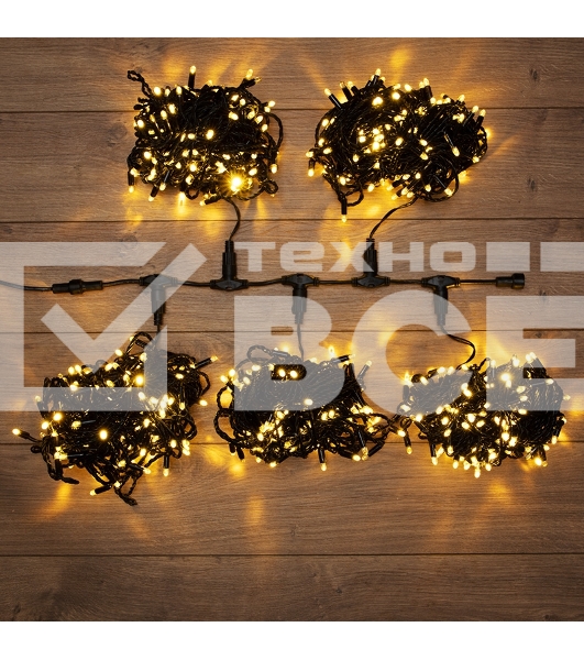 Гирлянда Neon-night LED ClipLight 24V, 5 нитей по 20 метров, цвет диодов теплый белый