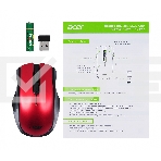 Мышь беспроводная Acer OMR032 черный/красный, 1600 dpi, радиоканал, USB, кнопки - 4, фото7