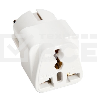 Переходник сетевой с китайской вилки на евровилку, с заземлением