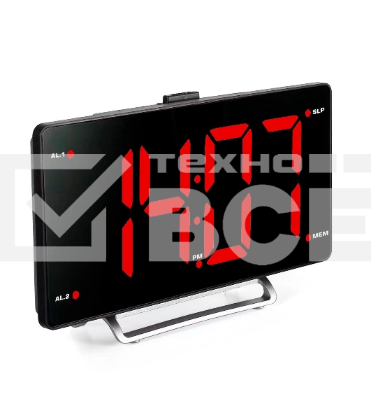 Радиобудильник Hyundai H-RCL246 черный LCD подсв:красная часы:цифровые FM