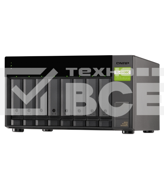 Полка расширения сетевого хранилища без дисков SMB QNAP TL-D800C USB 3.2 Gen 2 Type-C JBOD storage enclosure, 8-tray 3,5