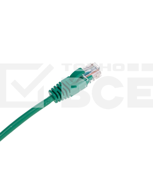 Патч-корд U/UTP, CAT 5e, RJ45-RJ45, 26AWG, ZH нг(А)-HF, зеленый, 0,3м  REXANT