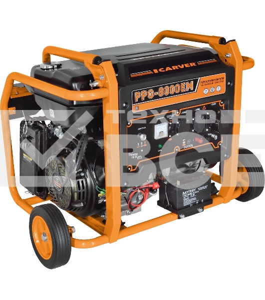 Электрогенератор бензиновый Carver PPG- 8000ЕM, 6.5 кВт, 74 дБ, 89 кг
